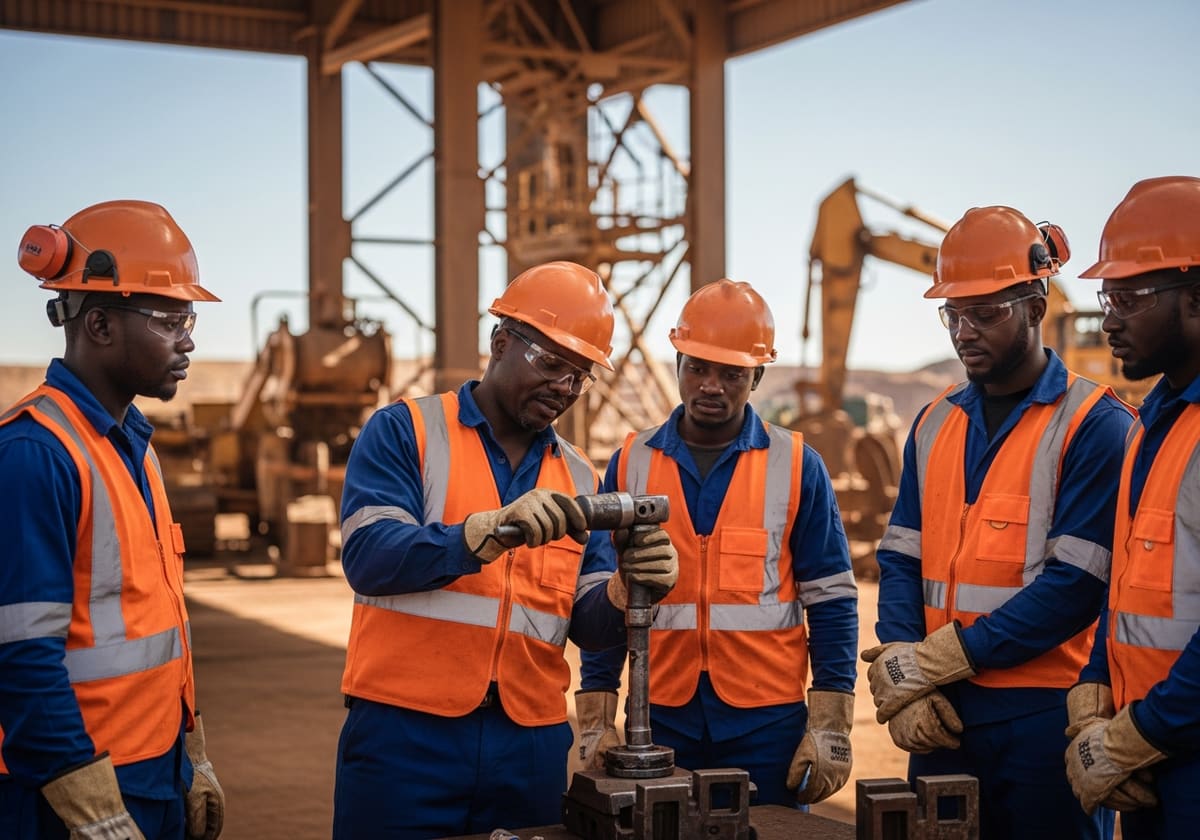 Trackcor operator training on a Zambian mine site